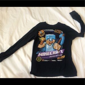 Minecraft long sleeve boys shirt